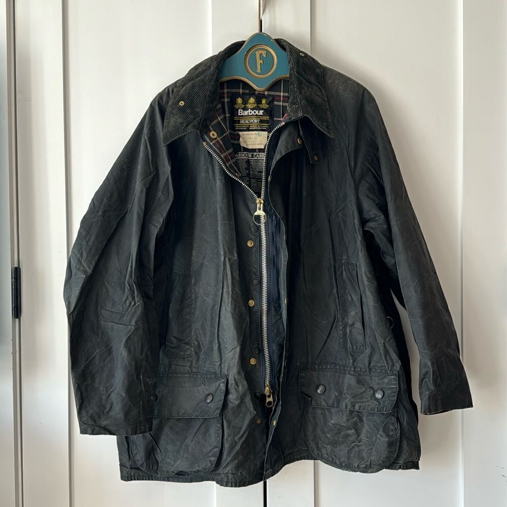 Vintage Barbour Beaufort Blue Jacket - L/XL